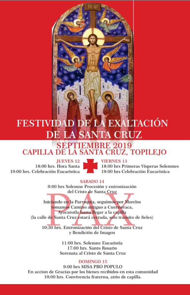 CaritasSMT's tweet photo. De esta forma se festeja a Santa Cruz aquí en Topilejo https://t.co/nnip82F9Jg