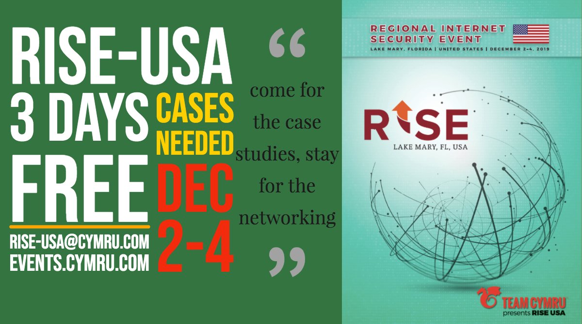 teamcymru's tweet photo. Our own @stevesantorelli on last weeks events and how to get yourself to the next RISE conference in Florida this December: https://t.co/JmAVXPABHG https://t.co/NUeh2Kksic