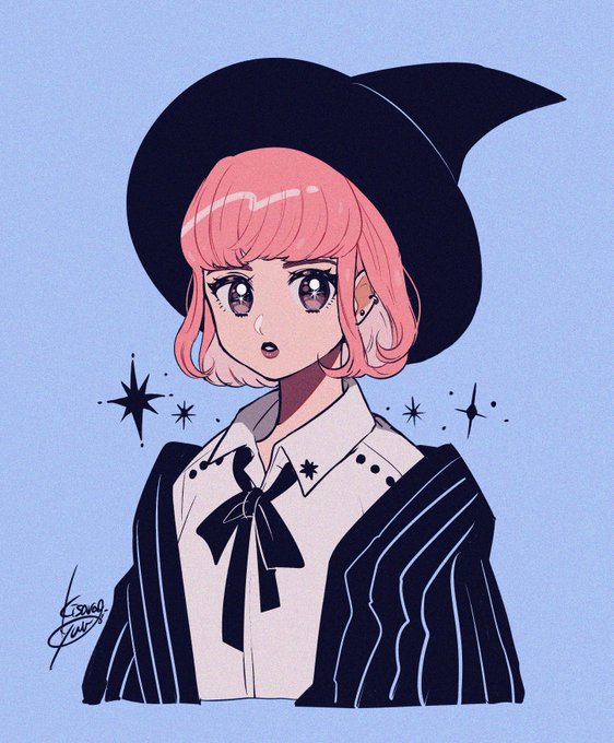 「upper body witch hat」 illustration images(Oldest)