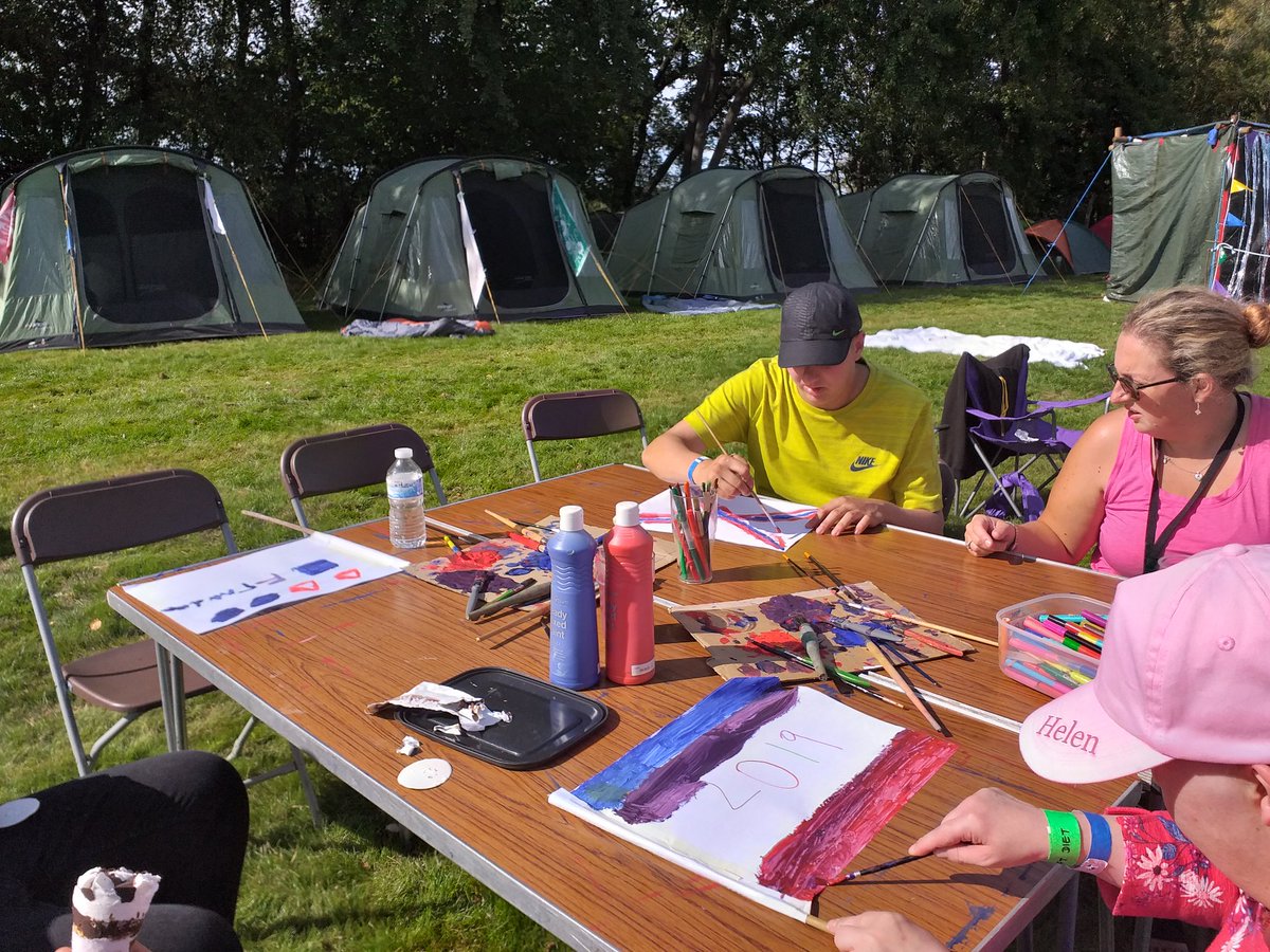 MM_Coventry's tweet photo. Gateway Camp at rough close Coventry our yearly camp. We have joined up with Birmingham hub members this year and we are having a great time. Building, decorating. Its Disco time later! https://t.co/znQpLwiEzn