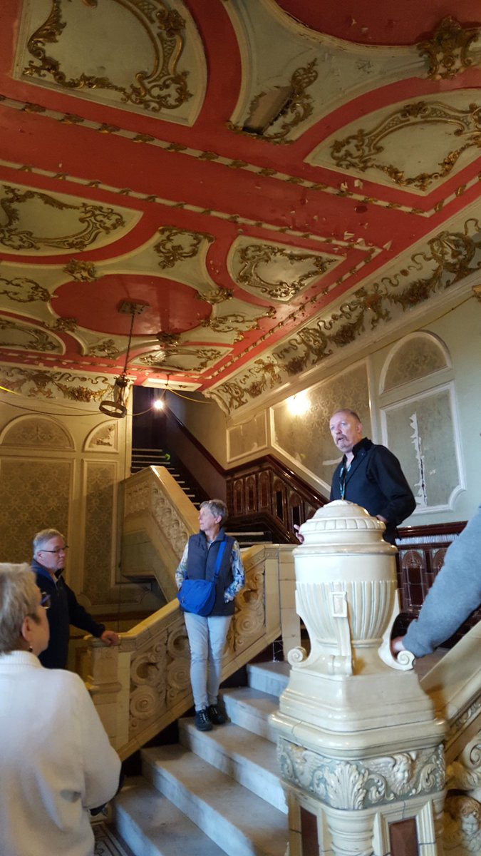 QuartersLancast's tweet photo. Excellent tour at Morecambe Winter Gardens today ! What a Gem.
Stunning building- knowledgeable guide - Don't miss this fabulous open  Heritage opportunity.

@MorecambeBID 
@MorecambeWG 
#theatre #HeritageOpenDays #morecambe #lancasteruni https://t.co/vVLzZmDdTz