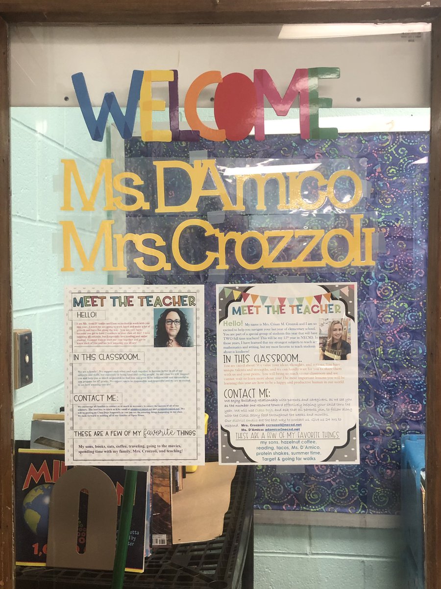 This is how my #coteacher @ICTCollabCrew set up our door to show that we are both classroom teachers and we both deserve to be respected as educators.  <a href="/readysetcoteach/">Ready•Set•Coteach (Allyson, John, & Ashley)</a> <a href="/NewburghTA/">NewburghTA</a> <a href="/newburghschools/">Newburgh Schools</a>