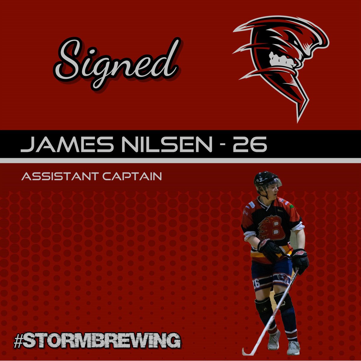 🚨 SIGNING NEWS 🚨

The Twisters BHC are delighted to announce the signing of James Nilsen for the 2019/2020 season.

James will wear the number 26 jersey. It's a hatrick for the Nilsen family! 

Welcome to the Twisters James, BRING THE STORM! 🌪

#StormBrewing #TwistersBHC
