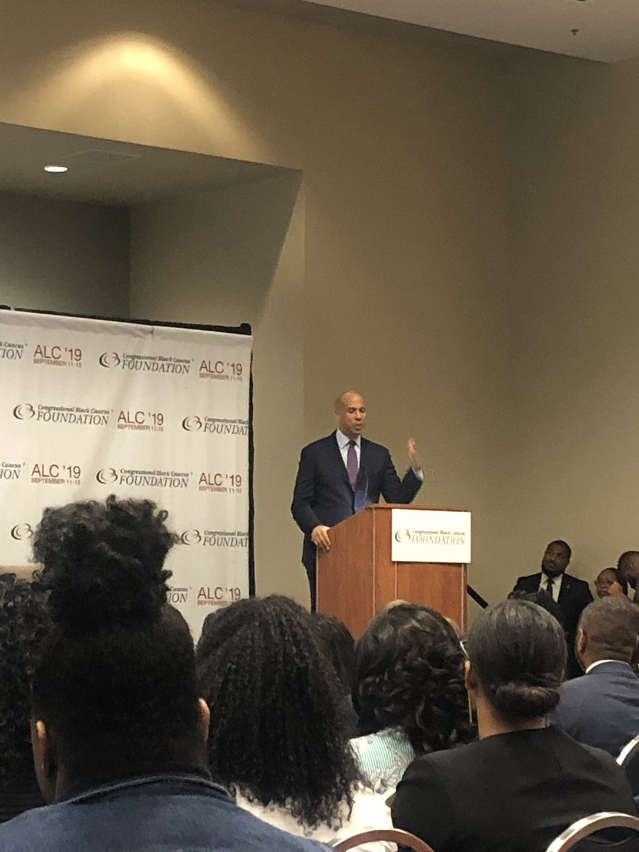 Attending <a href="/SenatorBooker/">SenatorBooker</a>’s discussion on gun violence and the steps we should be taking to combat it- action over prayers! #CBCFALC19