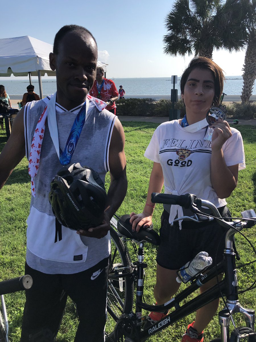 ConquerTheCoast's tweet photo. It’s a great day out here in Corpus Christi, Texas! Our riders are out here getting it done🚴🏼‍♀️🚴🏽‍♂️ https://t.co/Si8SqXitor