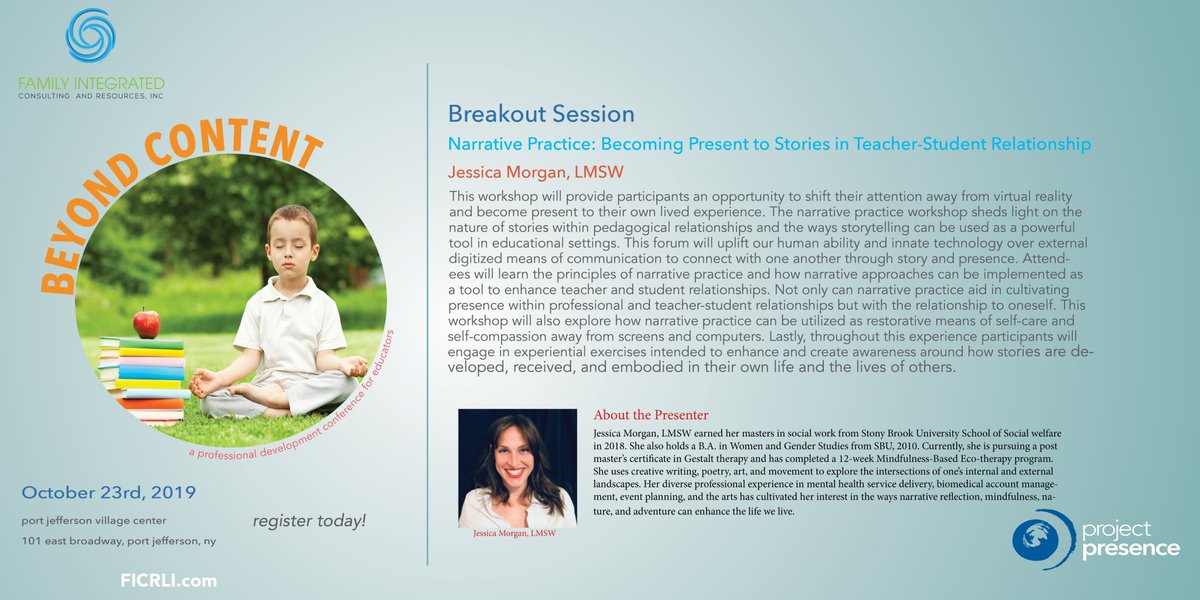 FICRIMSEL's tweet photo. Beyond Content 2019
Register today
https://t.co/7T8ijUT9T0
#selfcare #teacher #professionaldevelopment #Mindfulness #narrative https://t.co/Gqjz19K1Ri