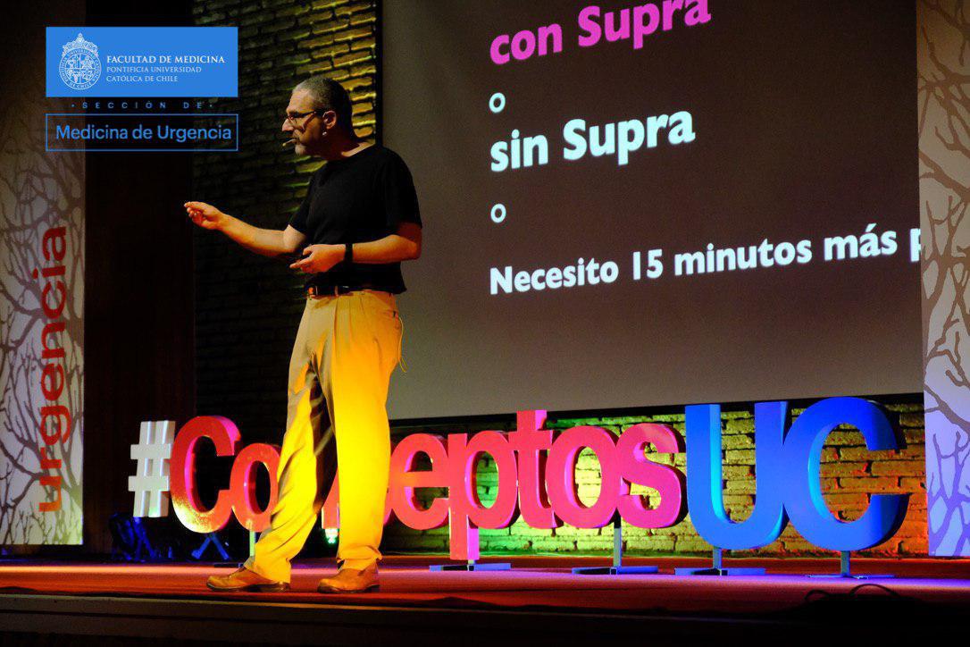 ConceptosUC's tweet photo. @EMRAPGO Dr. Stuart Swadron. Paciente joven que colapsa por arritmia letal (FV, TV), puede ser por una oclusión completa. #conceptosUC https://t.co/eNX7zjimVq