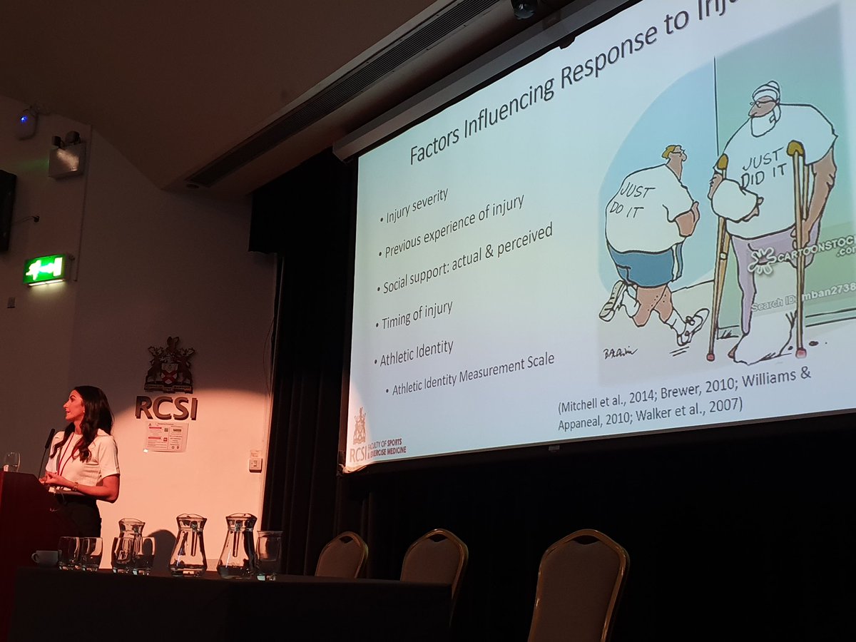 Seth0Neill's tweet photo. Timing of injuries matters to athletes (pysch) and athletic identity is critical #FSEM2019 @JessieBarr247 @RCSI_Irl https://t.co/j1fGGcF2WA