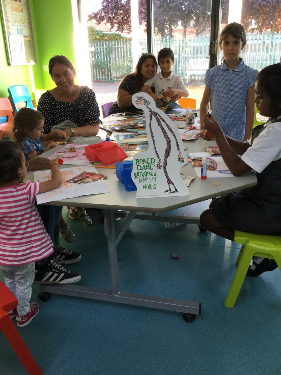 SloughLibraries's tweet photo. Having a hopscotchy time celebrating Roald Dahl Day at Cippenham Library #DahlDay @OUPChildrens @readingagency. https://t.co/pinKxdI974