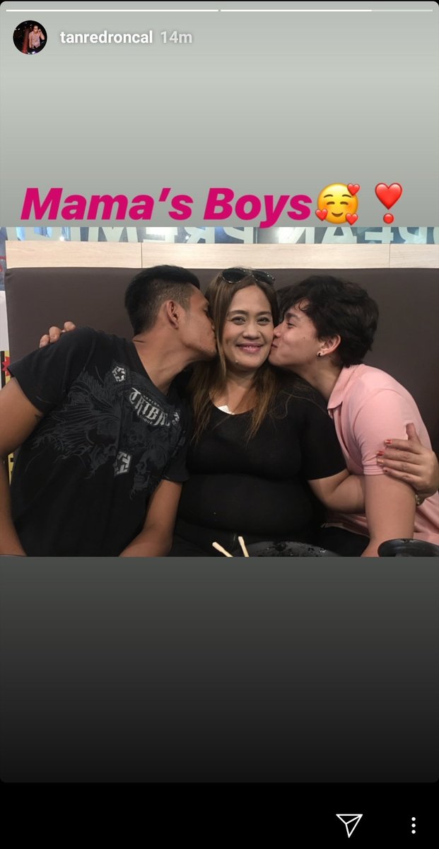TANNATICSZMBLS's tweet photo. Tan's latest instagram story: Mama's Boys 🥰 ❣

Awww cutie naman nila 🥺❤ @tanredroncal https://t.co/MGhssbgqRV