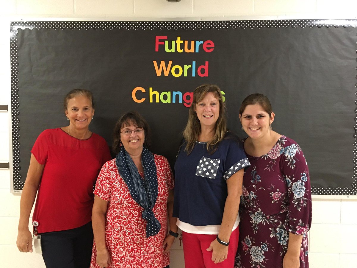 MrsGsK1's tweet photo. Our kindergarten team. . . Ready to help our students grow! #proudpetspatriots @AngieGilliamK @wallaceteaching https://t.co/UbGqiyTeVy