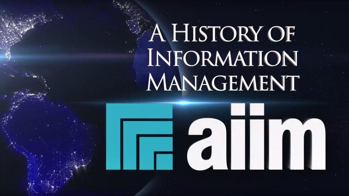 Great video — #AIIM &amp; a history of #InfoMgmt in under 3 minutes youtu.be/Nv40H63sYEs