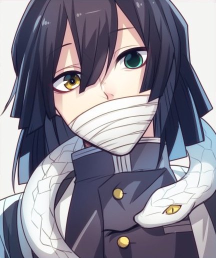 東雲ユウ@心を燃やされた…さんがTwitterに投稿した伊黒小芭内(鬼滅の刃)のイラスト。