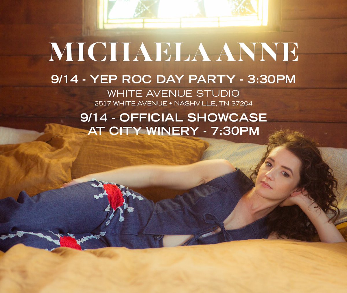 5 Head Entertainment (@fiveheadent) on Twitter photo Still Americanafesting? 🎉 Don’t miss <a href="/MyMichaelaAnne/">Michaela Anne</a> today! 3:30 at White Avenue Studios & 7:30 <a href="/CityWineryNSH/">CityWineryNSH</a> 🎉 Still Americanafesting? 🎉 Don’t miss <a href="/MyMichaelaAnne/">Michaela Anne</a> today! 3:30 at White Avenue Studios & 7:30 <a href="/CityWineryNSH/">CityWineryNSH</a> 🎉