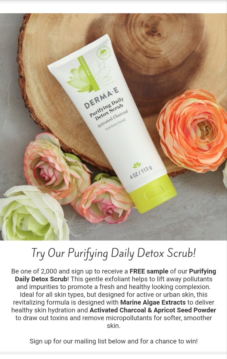 CanReviews's tweet photo. Free sample of skincare scrub from Derma E! Canadian addresses only! Sign up below! #freebies #freeskincare #trybeforeyoubuy #freesample

https://t.co/OuZq08PYoA https://t.co/wcKgZkujwn