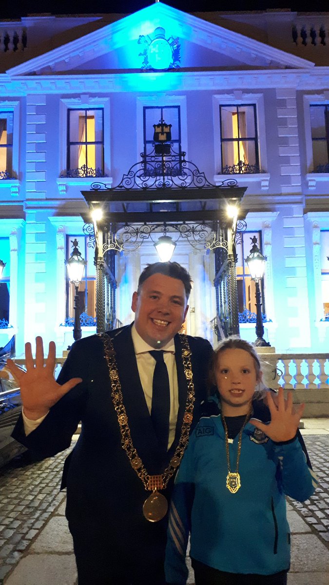 Celebrating the #5inarow with my daughter Millie at <a href="/MansionHouseDub/">Mansion House Dublin</a> tonight.   She is coming to the Ladies final tomorrow with me to support <a href="/dublinladiesg/">DublinLGFA</a> #UpTheDubs