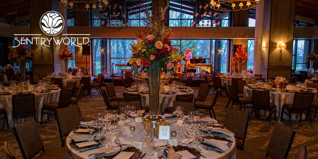 SentryWorld's tweet photo. Planning a fall wedding? Whether you’re looking to reserve space for a small gathering or a large reception, we have stylish and modern spaces in an artistic environment that complement the season. https://t.co/FRH72DpL6g #wedding #weddingvenue #WIwedding https://t.co/3r3rebSu76
