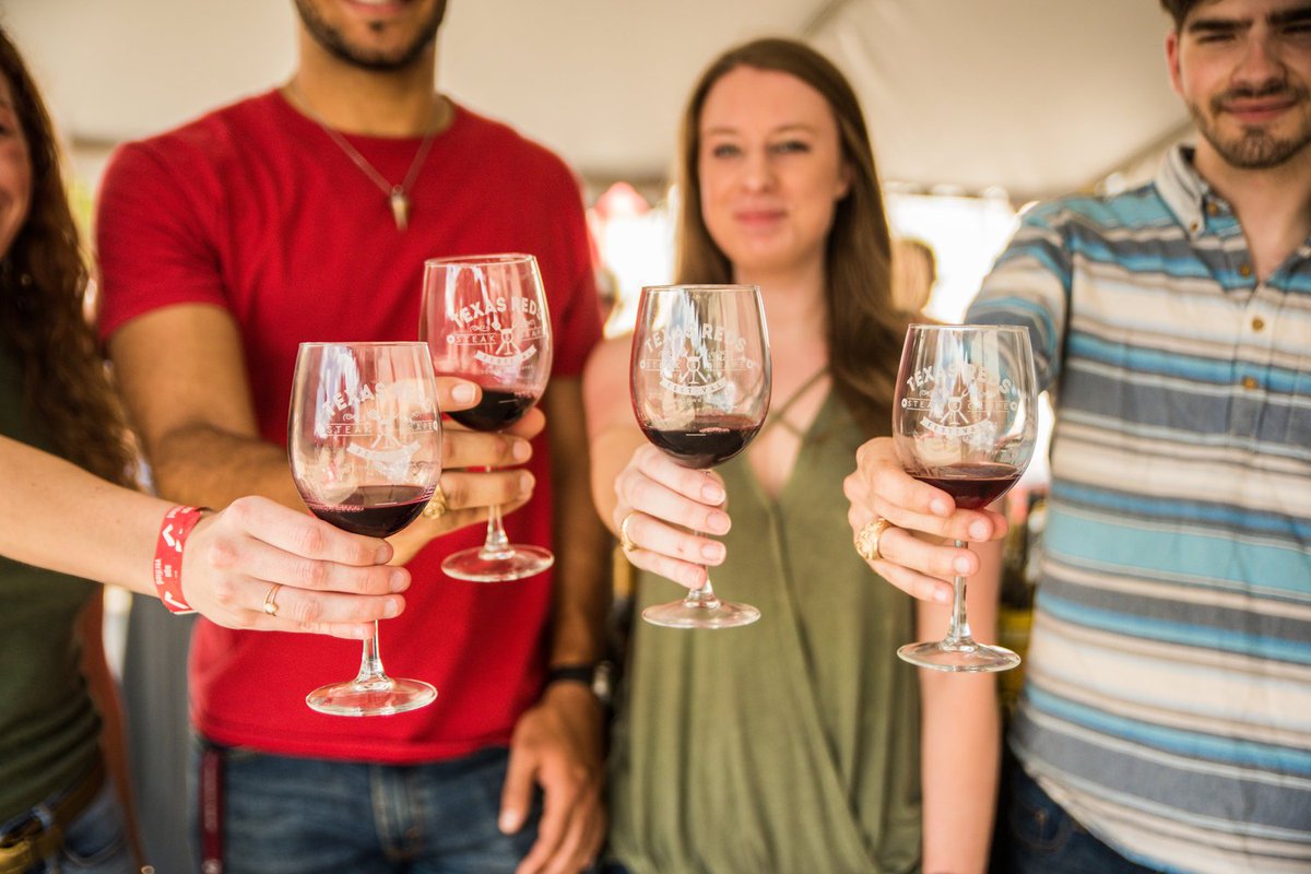 TexasReds's tweet photo. In less than two weeks we'll be enjoying wine from @WeddingOakWine @LosPinosWinery @TxLegato @landonwinery @Messina_Hof @bluelotuswinery @Haakwinery @TxHillsVineyard @PerrineWinery @PeachCreekWines @fiestawinery and more! Can't wait! #TexasRedsCheers @Downtown_Bryan https://t.co/0zfwn4OERZ