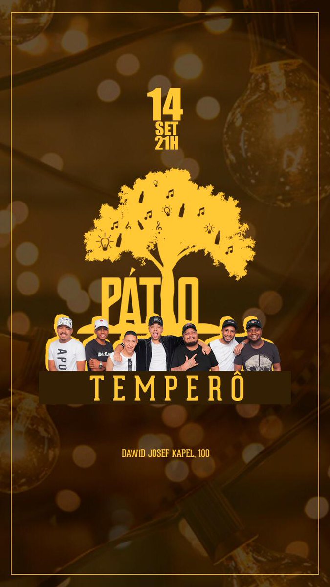 grupotempero's tweet photo. Hoje tem a estreia do "O Patio" e nós da Roda de Samba do Temperô estaremos por lá.
Vamos temperar este Sábado! 😏✌🏾🌶
#SeTemTemperôEuTô ✅
#OPatio 🎉
Evento..:: https://t.co/oIa6g8eqt7 https://t.co/eR4upfiRLV