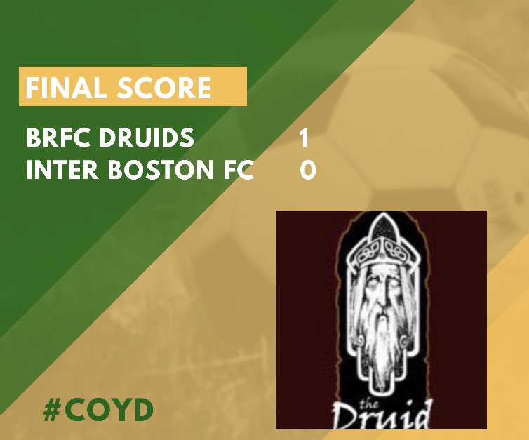 ITS ALL 3 PTS!

The Druids walk away with all three points after a great match with <a href="/InterBostonFC/">InterBostonFC</a> 

That’s 4 points and 0 goals against in the first two matches this fall season. #COYD