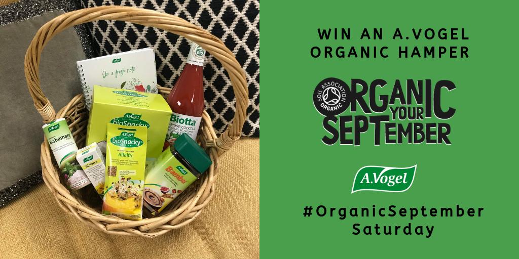 To celebrate #OrganicSeptemberSaturday we are giving away this hamper filled with A.Vogel organic goodies. To be in with a chance of winning simply...

🥕FOLLOW US
🥕LIKE &amp; RT this post 

Winner picked at random. Competition closes 19.9.19 

<a href="/SoilAssociation/">Soil Association</a> 
#OrganicSeptember