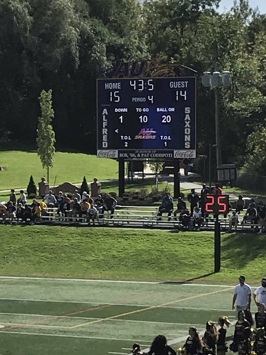 Tough win over George fox university Nicholas had a great lead block for a touchdown