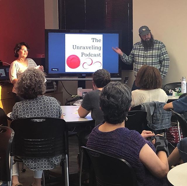 KnittingDaddy's tweet photo. Earlier this week, @fibercrafty Pam and I have a talk about Elizabeth Zimmermann at the @onsknitguild monthly meeting. It was tons of fun and I enjoyed getting to talk with so many people before and after the presentation. It was especially cool to hear … https://t.co/e0rz7cHs1u https://t.co/6VmmRPVSbs