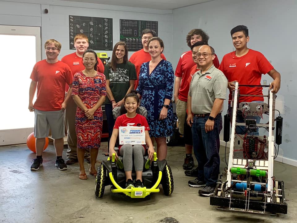 InteractFIRST's tweet photo. @Etowah Interact received $5,400 grant from @RotaryD6910 and Rotary Club of Towne Lake to customize more PowerWheels for local special needs children. With DD Zhou Lee, Erika Neldner. @RotaryD6910 $ + Local clubs = amazing results! Thank you!  #roboticswithsoul #makingadifference https://t.co/xw8VtodQ5h