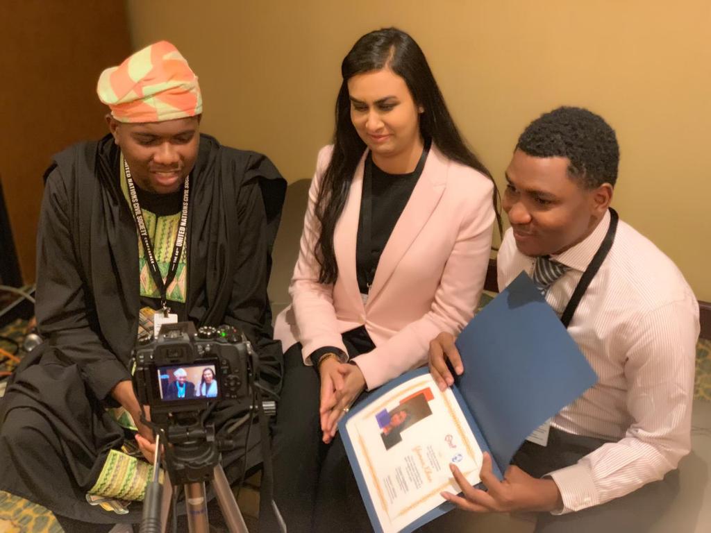 charitychaste's tweet photo. For #HeForShe's a jolly good fellow.🎵for #heforshe's a jolly good fellow.🎶🔊🎻 to this @AfricaPadman & @WantoetW Induction into the Elite Humanitarian Hall of Fame #EHHF at #UNCSC2019 .@JeffBrez
@slcmayor @YouthAssembly Ms.Khan @HeForShe Amb.Henry MacDonald as we count #UNGA74 https://t.co/GbchPnUrSU