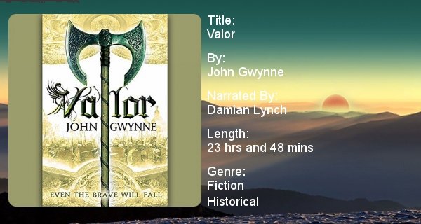 TekRead's tweet photo. #5StarAudioBooks Tekread's 5Star Book Today:Valor by John Gwynne @JohnGwynne_ https://t.co/lBh2njJ8QL https://t.co/LU5Iqn4IqW