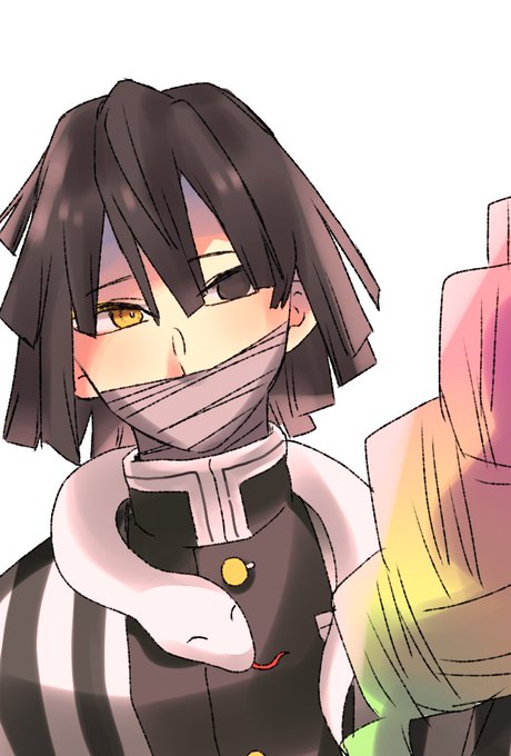 まかまかさんがTwitterに投稿した伊黒小芭内(鬼滅の刃)のイラスト。