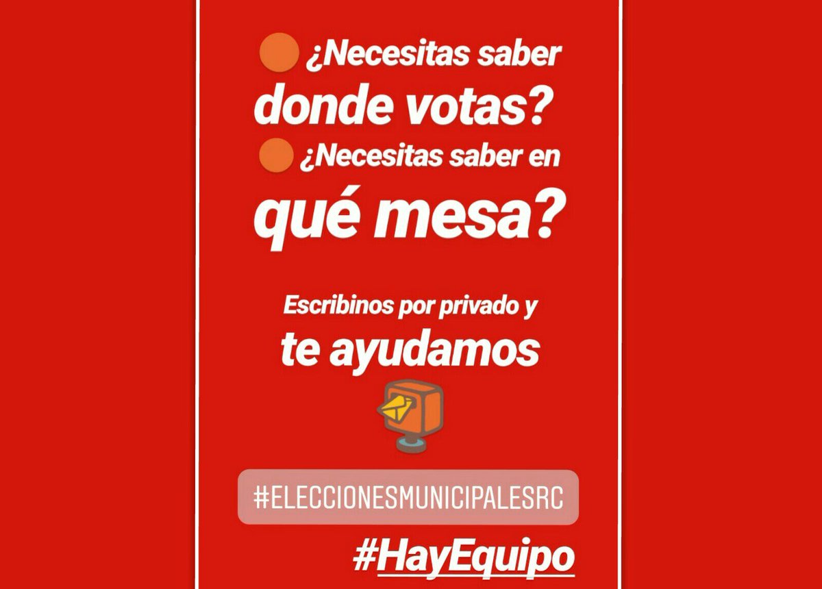 ucrlista3's tweet photo. 🔴📮Elecciones Municipales  ¿Dónde votas? ¿En qué mesa?
Podemos ayudarte! #HayEquipo #EleccionesMunicipalesRC https://t.co/smyVyc79BQ