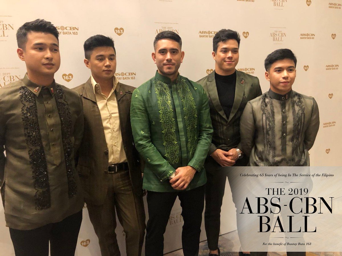 Jerome Ponce, Yves Flores, Gerald Anderson, Elmo Magalona, and Nash Aguas of upcoming series 'A Soldier's Heart.' #ABSCBNBall2019