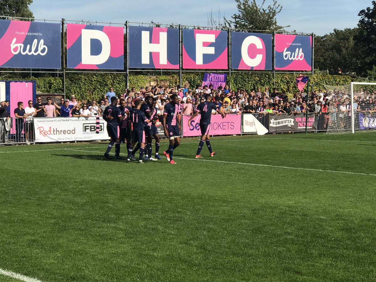 MattSaltmarsh's tweet photo. Thanks @DulwichHamletFC for hosting @PeckhamSponsors and @UNHCRUK today. Shame about the result ⚽️ #WithRefugees https://t.co/QS9lkceLON