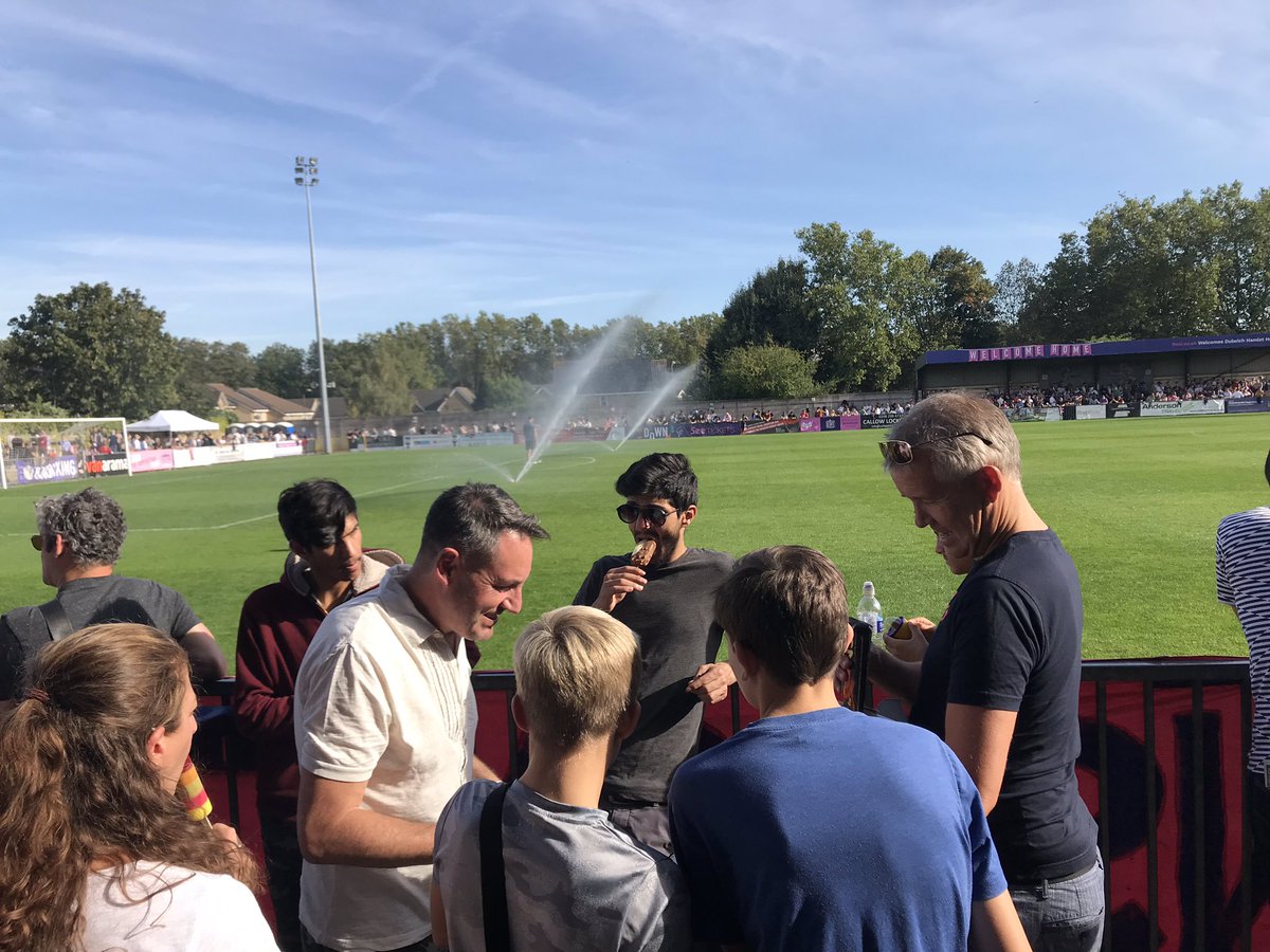 MattSaltmarsh's tweet photo. Thanks @DulwichHamletFC for hosting @PeckhamSponsors and @UNHCRUK today. Shame about the result ⚽️ #WithRefugees https://t.co/QS9lkceLON