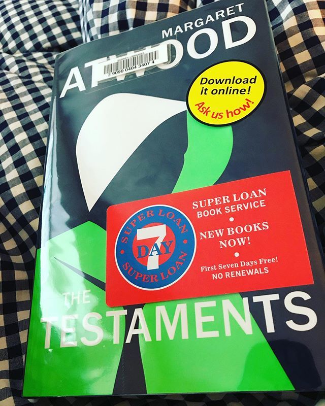 BCLARAIG's tweet photo. #WhatAreYouReadingBC Anyone else reading this right now? The Testaments by Margaret Atwood. Praise be. (AW) #whatareyoureading #whatareyoureadingbc #canlit #librarybook #instaread #instabook #igreads #igbooks https://t.co/bj9OKZBEKQ https://t.co/65UCaoxJya