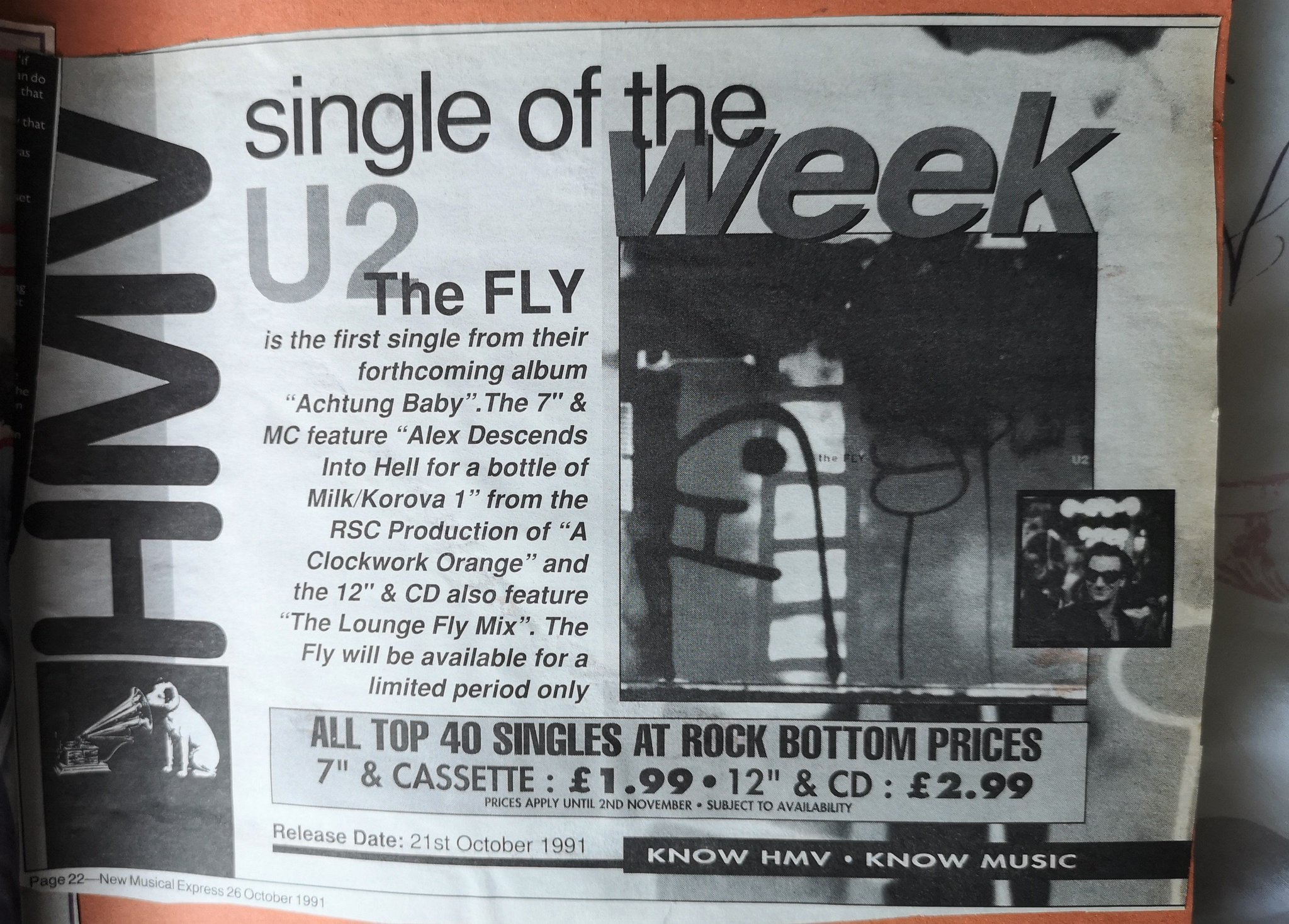 U2 Then And Now 5th October 1991 Melody Maker Advert For The Fly Single Stating It Will Be Deleted 8th November This Caused Some Controversy Later With Claims That U2 Then And Now 5th October 1991 Melody Maker Advert For The Fly Single Stating It Will Be Deleted 8th November This Caused Some Controversy Later With Claims That