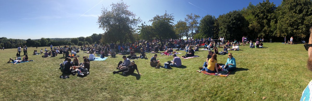 nwhild's tweet photo. Great day out with @AlexHorne at the #taskmasterpicnic about 50 people there when we got there and well over a 1000 when we left. Although the tour through Chesham had to be cut short understandably. #backupthehill @taskmaster https://t.co/8sxd13fPD3