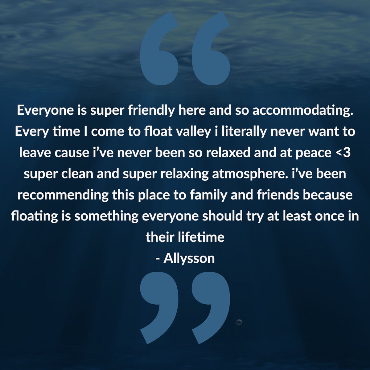 We have a hard time leaving everyday too, Allysson. Thanks for the amazing review! #TestimonialThursday