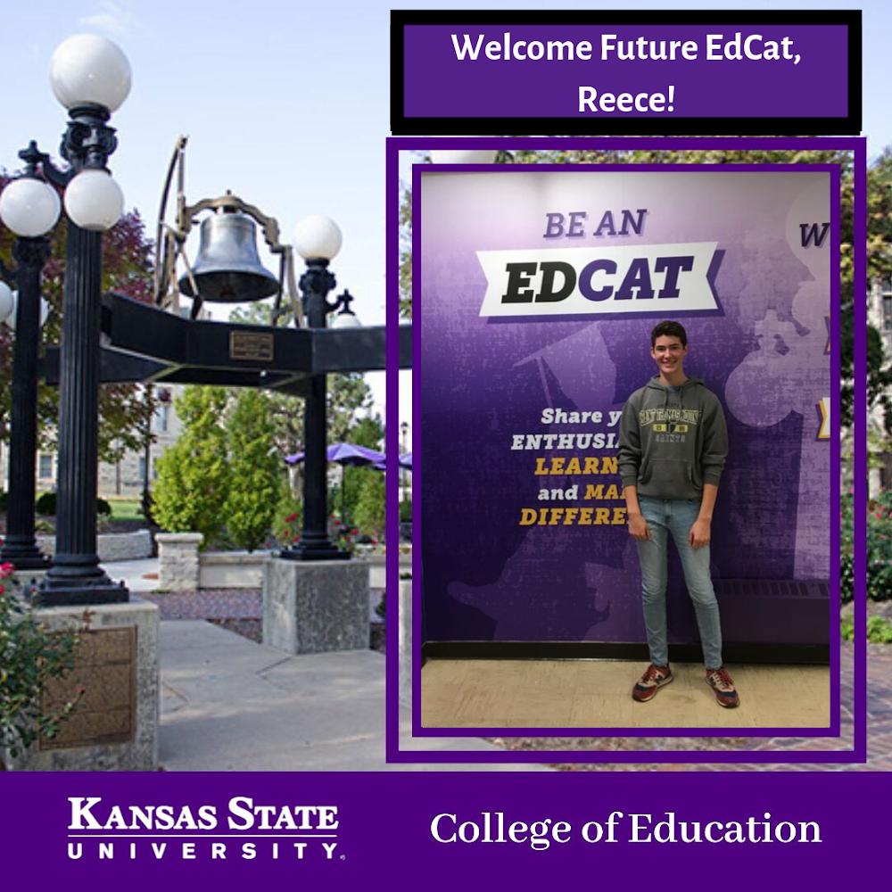 ksuedcats's tweet photo. Such a pleasure meeting with you yesterday, Reece! We know you’ll do big things as an #EdCat!! #FutureEdCat ☺️🐈 https://t.co/xOyQY72d68