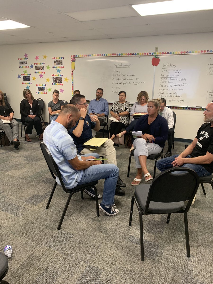 PVSDSTUSERV's tweet photo. @PVSDCamarillo Administrators and Counselors learning and practicing Restorative Practices and Circles. #pvproud @karenjunker https://t.co/ycXuTdXgay
