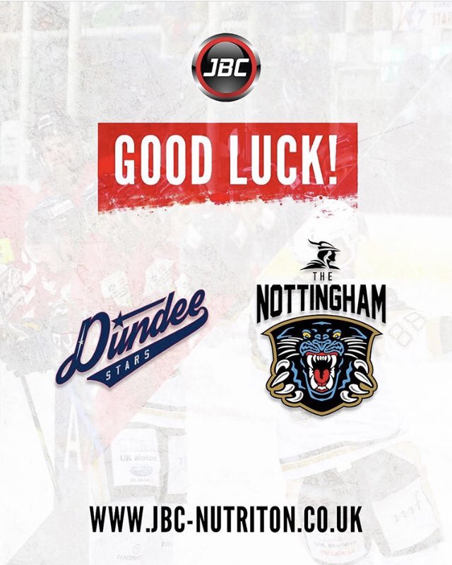 Good luck to @DundeeStars & @PanthersIHC as the 1st #teamjbc head to head 💪🏼 
Who do you think will come out on top?
⭐️⭐️ or 💛🖤?? 
#gamedayfuel #fuelup #gameday