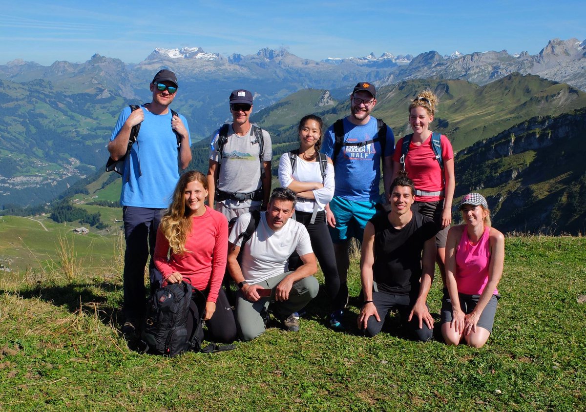 2019 team picture of the Centre for Chronobiology (chronobiology.ch) in Stoos SZ (Incomplete, since not everyone was able to make the hiking day.) Some are also on Twitter: @ollen44 (Cajochen) @OliverStefani2 (Stefani) @christine_blume (Blume) @ISchollhorn (Schöllhorn)