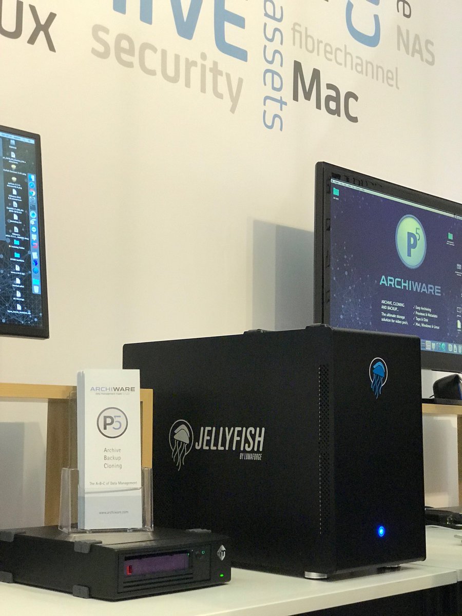 mLogic1's tweet photo. The mLogic Desktop SAS LTO and Archiware P5 software is the perfect archiving solution for the @LumaForge Jellyfish shared storage system. Check it out at the @Archiware stand 7.D35 at #IBC2019 #Archiware #Lumaforge #mLogic https://t.co/lpxTNFU1hP
