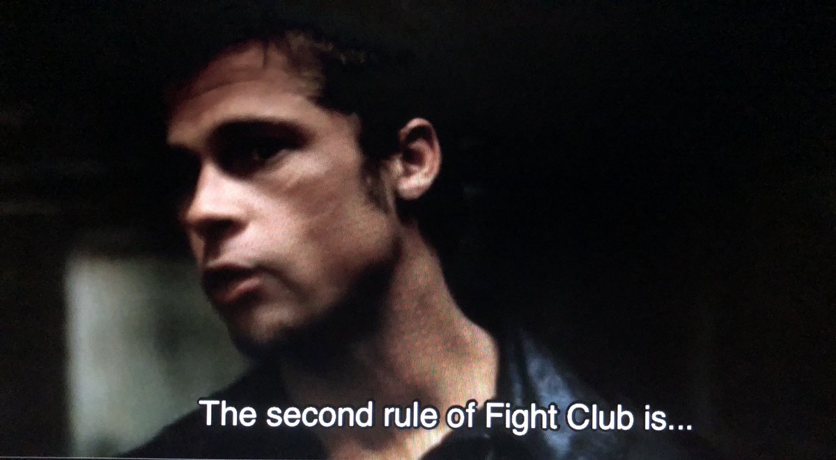 エメットxl ブラウン على تويتر ファイトクラブ ルールその1 その2 ブラッドピット ブラピ