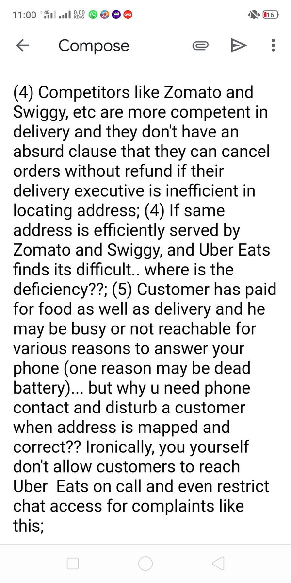 AmCombobulated's tweet photo. Uber Eats India...plea to quit anti-consumer policies https://t.co/t1LDqZtknt