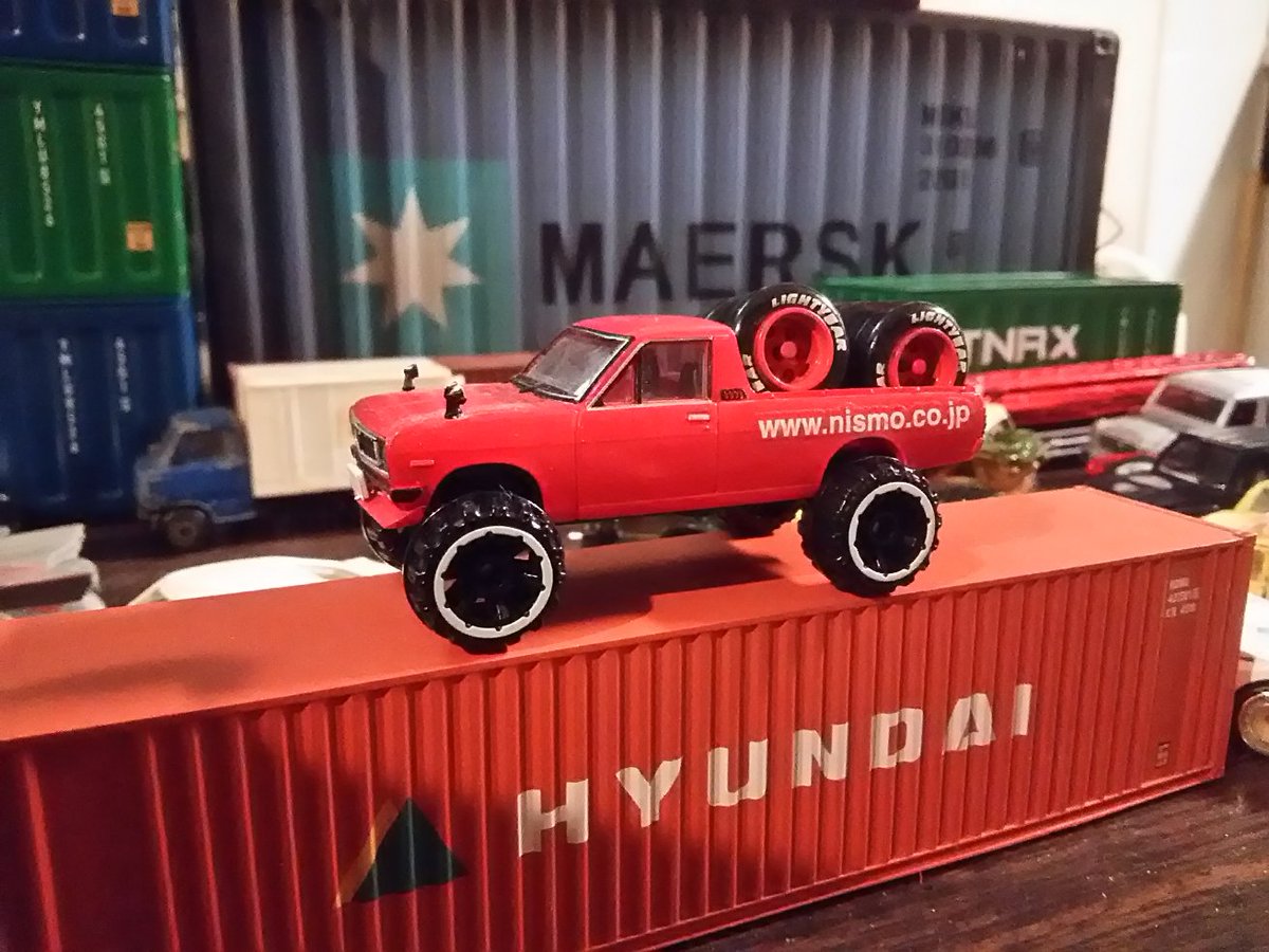 Jetsundx בטוויטר 久々にミニカー触ってました ジャンクも貯まってきたので整理しなきゃなー ミニカー改ジリ カスタムトミカ Hw サニトラ アゲ系 リフトアップ