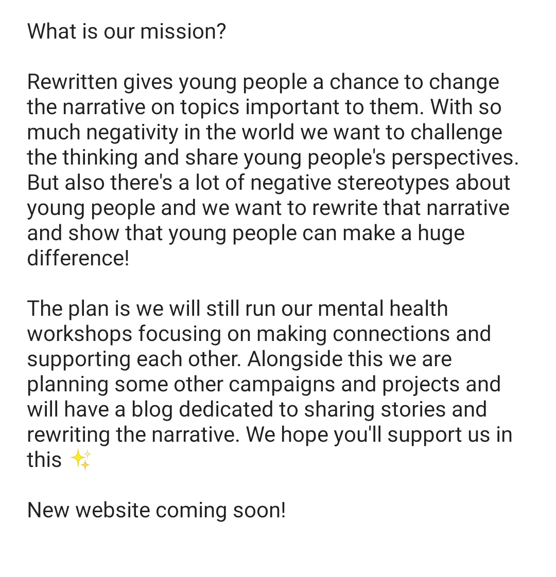 It's here! We are now...

Rewritten

So excited for the next steps ✨