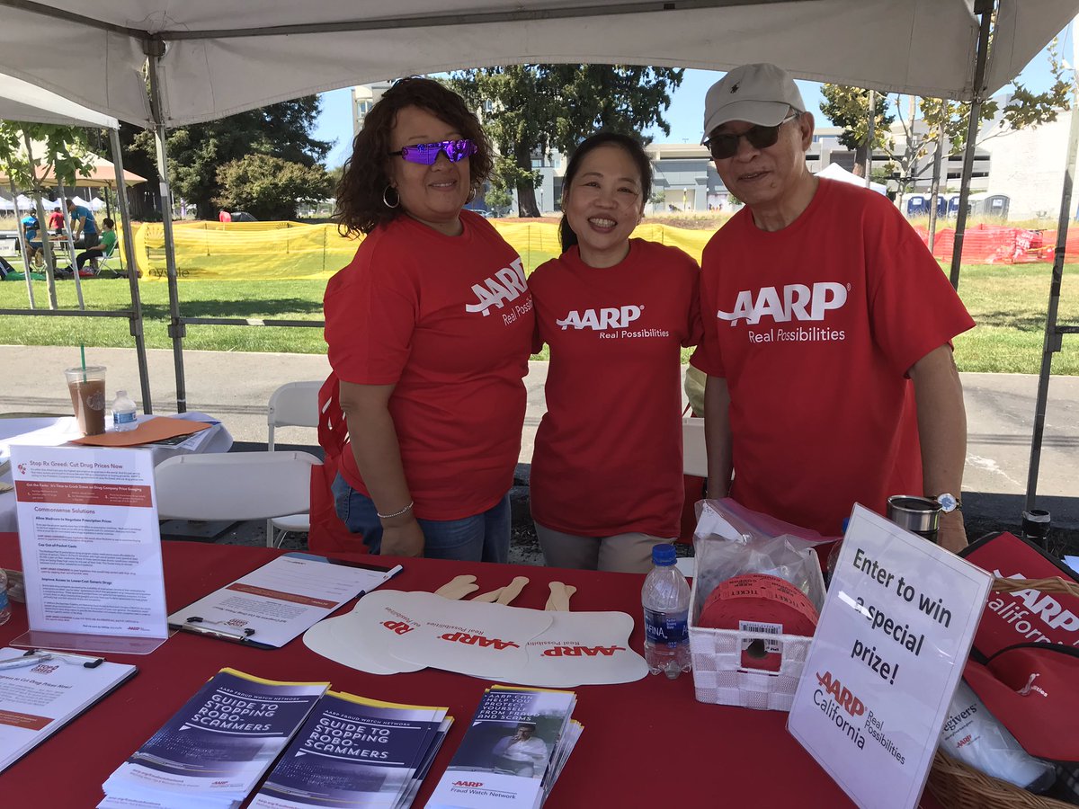 gracesonia's tweet image. It may be warm in the @CityofSunnyvale today, but @AARPCA volunteers are keeping it super cool at the #SunnyvaleSOTC celebration! Swing by our booth by the main stage for a free fan and info about the latest frauds &amp;amp; scams! #AARPCA