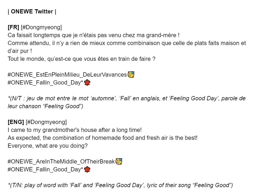 Onewe Worldwide On Twitter Twitter Dongmyeong Fr Eng